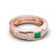 6 - Jayden 1.45 ctw Princess shape Emerald accented Lab Grown Diamonds Men Wedding Band (5.20 mm) 