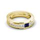 6 - Jayden 1.11 ctw Princess shape Blue Sapphire accented Lab Grown Diamonds Men Wedding Band (5.20 mm) 