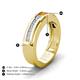 5 - Jayden 1.11 ctw Princess shape Citrine accented Lab Grown Diamonds Men Wedding Band (5.20 mm) 