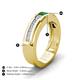 5 - Jayden 1.11 ctw Princess shape Green Garnet accented Lab Grown Diamonds Men Wedding Band (5.20 mm) 