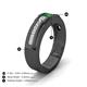 5 - Jayden 1.11 ctw Princess shape Green Garnet accented Lab Grown Diamonds Men Wedding Band (5.20 mm) 