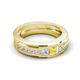 6 - Jayden 1.24 ctw Princess shape Yellow Sapphire accented Lab Grown Diamonds Men Wedding Band (5.20 mm) 