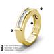 5 - Jayden 1.24 ctw Princess shape Yellow Sapphire accented Lab Grown Diamonds Men Wedding Band (5.20 mm) 