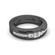 6 - Jayden 1.22 ctw Princess shape Center Natural Diamond Men Wedding Band (5.20 mm) 