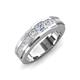 4 - Jayden 1.21 ctw Princess shape Moissanite accented Lab Grown Diamonds Men Wedding Band (5.20 mm) 