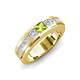 4 - Jayden 1.14 ctw Princess shape Peridot accented Lab Grown Diamonds Men Wedding Band (5.20 mm) 