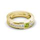 6 - Jayden 1.14 ctw Princess shape Peridot accented Lab Grown Diamonds Men Wedding Band (5.20 mm) 