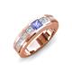 4 - Jayden 1.14 ctw Princess shape Tanzanite accented Lab Grown Diamonds Men Wedding Band (5.20 mm) 