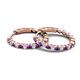 4 - Anna 0.83 ctw Amethyst and Lab Grown Diamonds (2.00 mm) Hoop Earrings 