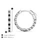 3 - Anna 0.73 ctw Black Diamonds and Lab Grown Diamonds (2.00 mm) Hoop Earrings 