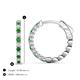 3 - Anna 0.79 ctw Green Garnet and Lab Grown Diamonds (2.00 mm) Hoop Earrings 