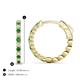3 - Anna 0.79 ctw Green Garnet and Lab Grown Diamonds (2.00 mm) Hoop Earrings 