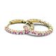 4 - Anna 0.71 ctw Pink Sapphire and Lab Grown Diamonds (2.00 mm) Hoop Earrings 