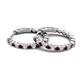 4 - Anna 0.95 ctw Red Garnet and Lab Grown Diamonds (2.00 mm) Hoop Earrings 