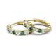 4 - Anna 2.96 ctw Created Alexandrite and Lab Grown Diamonds (3.50 mm) Hoop Earrings 