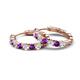 4 - Anna 2.40 ctw Amethyst and Lab Grown Diamonds (3.50 mm) Hoop Earrings 