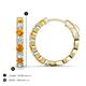 3 - Anna 2.40 ctw Citrine and Lab Grown Diamonds (3.50 mm) Hoop Earrings 