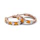 4 - Anna 2.40 ctw Citrine and Lab Grown Diamonds (3.50 mm) Hoop Earrings 