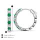 3 - Anna 2.56 ctw Emerald and Lab Grown Diamonds (3.50 mm) Hoop Earrings 
