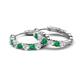 4 - Anna 2.56 ctw Emerald and Lab Grown Diamonds (3.50 mm) Hoop Earrings 