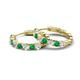 4 - Anna 2.56 ctw Emerald and Lab Grown Diamonds (3.50 mm) Hoop Earrings 
