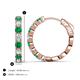 3 - Anna 2.56 ctw Emerald and Lab Grown Diamonds (3.50 mm) Hoop Earrings 