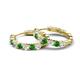 4 - Anna 2.63 ctw Green Garnet and Lab Grown Diamonds (3.50 mm) Hoop Earrings 
