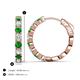 3 - Anna 2.63 ctw Green Garnet and Lab Grown Diamonds (3.50 mm) Hoop Earrings 
