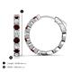 3 - Anna 2.63 ctw Red Garnet and Lab Grown Diamonds (3.50 mm) Hoop Earrings 