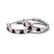 4 - Anna 2.63 ctw Red Garnet and Lab Grown Diamonds (3.50 mm) Hoop Earrings 