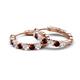 4 - Anna 2.63 ctw Red Garnet and Lab Grown Diamonds (3.50 mm) Hoop Earrings 