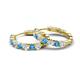 4 - Anna 2.32 ctw Blue Topaz and Lab Grown Diamonds (3.50 mm) Hoop Earrings 