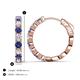 3 - Anna 2.40 ctw Iolite and Lab Grown Diamonds (3.50 mm) Hoop Earrings 
