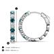 3 - Anna 2.56 ctw London Blue Topaz and Lab Grown Diamonds (3.50 mm) Hoop Earrings 