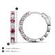 3 - Anna 2.40 ctw Pink Tourmaline and Lab Grown Diamonds (3.50 mm) Hoop Earrings 