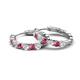 4 - Anna 2.40 ctw Pink Tourmaline and Lab Grown Diamonds (3.50 mm) Hoop Earrings 
