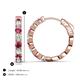 3 - Anna 2.40 ctw Pink Tourmaline and Lab Grown Diamonds (3.50 mm) Hoop Earrings 
