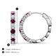 3 - Anna 2.63 ctw Rhodolite Garnet and Lab Grown Diamonds (3.50 mm) Hoop Earrings 