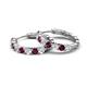 4 - Anna 2.63 ctw Rhodolite Garnet and Lab Grown Diamonds (3.50 mm) Hoop Earrings 
