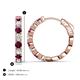 3 - Anna 2.63 ctw Rhodolite Garnet and Lab Grown Diamonds (3.50 mm) Hoop Earrings 