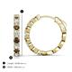 3 - Anna 2.48 ctw Smoky Quartz and Lab Grown Diamonds (3.50 mm) Hoop Earrings 