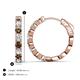 3 - Anna 2.48 ctw Smoky Quartz and Lab Grown Diamonds (3.50 mm) Hoop Earrings 