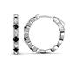 1 - Anna 2.56 ctw Black Diamond and Natural Diamonds (3.50 mm) Hoop Earrings 