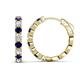 1 - Anna 2.56 ctw Blue Sapphire and Natural Diamonds (3.50 mm) Hoop Earrings 
