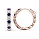 1 - Anna 2.56 ctw Blue Sapphire and Natural Diamonds (3.50 mm) Hoop Earrings 