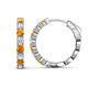 1 - Anna 2.40 ctw Citrine and Natural Diamonds (3.50 mm) Hoop Earrings 