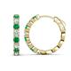 1 - Anna 2.56 ctw Emerald and Natural Diamonds (3.50 mm) Hoop Earrings 