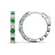 1 - Anna 2.63 ctw Green Garnet and Natural Diamonds (3.50 mm) Hoop Earrings 