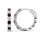 1 - Anna 2.63 ctw Red Garnet and Natural Diamonds (3.50 mm) Hoop Earrings 