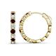 1 - Anna 2.63 ctw Red Garnet and Natural Diamonds (3.50 mm) Hoop Earrings 